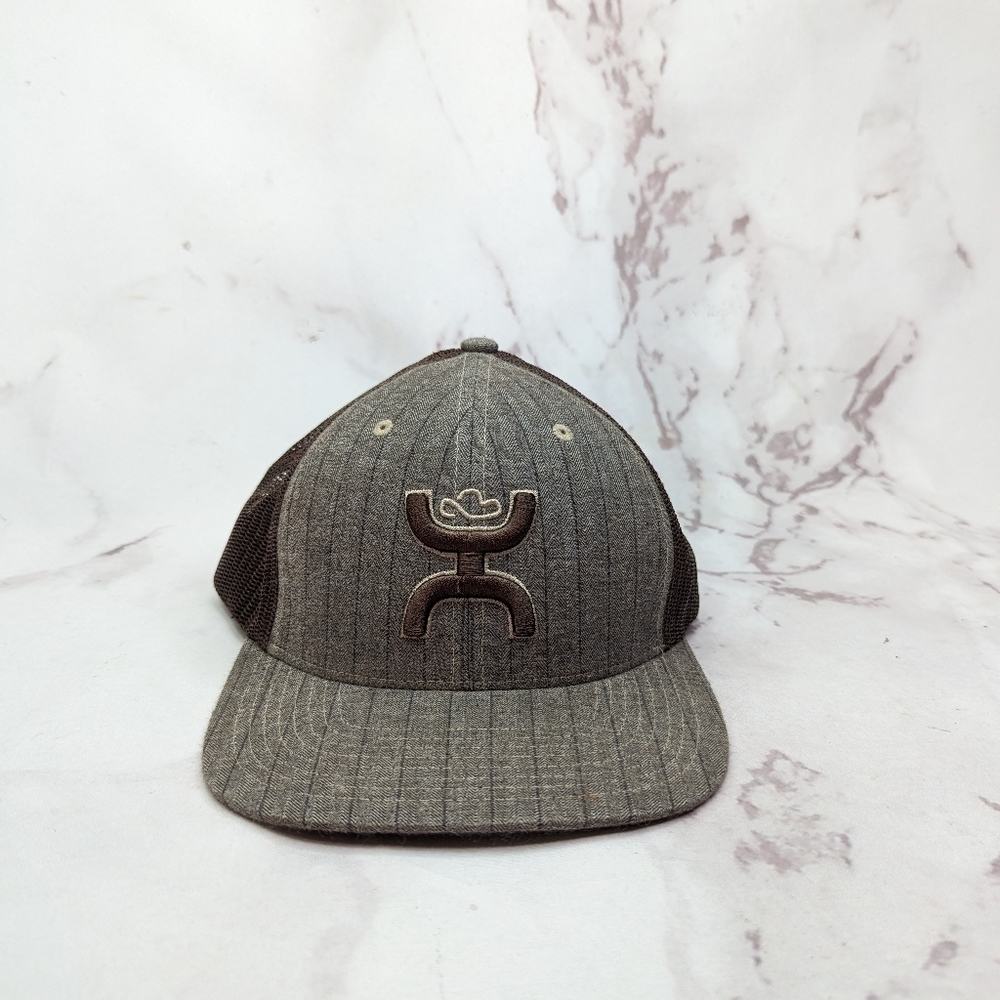 Hooey Trucker Hat Men Snap Back Mesh Brown Stripe Original Classic O Embroidered